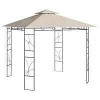 vidaXL Cenador 3x3x2,7 m 160 g/m² Parasol Pérgola Jardín Patio Toldo Color Crema,  Antracita,  Taupé y mas - details 0