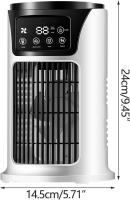 Ventilador de aire acondicionado portátil de 5w, 6 velocidades, ajuste de 6h, aire acondicionado personal mini USB, con tanque de agua de 200ml, ultrasilencioso, resistente al agua, adecuado para dormitorios, oficinas, hogares, escritorios y camping - details 0