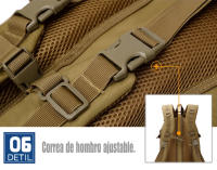 Mochila Táctica Militar Negro 35L para Actividades al Aire Libre - Ideal para Ciclismo, Montaña, Senderismo, Camping y Trekking - Unisex - details 5
