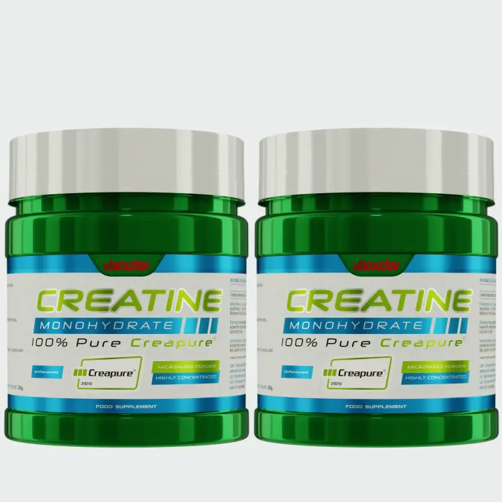 Creatina Creapure - Vaexdar Supplements - 600 gr (2 Botes) - REGALO Toalla Entrenamiento - Creatina Monohidrato Creapure - Apoya el Rendimiento y la Fuerza - Sabor Neutro - 1