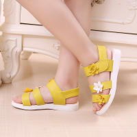 Sandalias De Verano Para Niñas Con Flores Estilo Grecia Antideslizantes Y Confortables Zapatos De Playa Para Niños Talla True Fit Decoración De Cinta Suave Y Floral - details 8