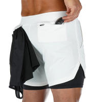 Shorts De Correr Para Hombre Verano 2024 2 En 1 Deportivos De Entrenamiento Secado Rápido Pantalones De Gimnasio - details 25