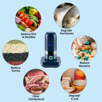 Purificador de Frutas y Verduras con Tecnología de Iones OH, Esterilización en Forma de Cápsula, Temporizador Mecánico, Capacidad de 8L, para Limpiar Granos, Arroz, Carne y Mariscos (Azul) - details 6