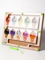 Juego Educativo Montessori De Colores Magnéticos Con Tablero De Laberinto Y Bola Mueble Bebés Para Niños Juguete Sensorial De Madera Para Edad 3-12 Años - details 8