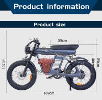 2025 bezior xf006 20 pulgadas Bicicleta Eléctrica de neumáticos Gordos 4.0 48v23.2ah catería de Lithium de Alta velocdad sin Freno hidráulico de Motor - details 9