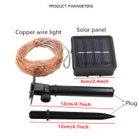 2 Pack Luces Solares De Hadas 300LED Cadena De Luces Solar Impermeable 8 Modos Alambre De Cobre Twinkle Luz Para Exterior - details 4