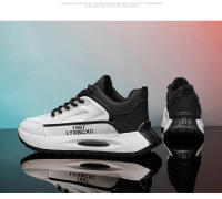 Zapatos De Cuero Sintético Para Hombre Zapatillas De Correr Y Caminar Moda Casual Comodidad Plataforma Planas Skateboarding Blanco - details 8