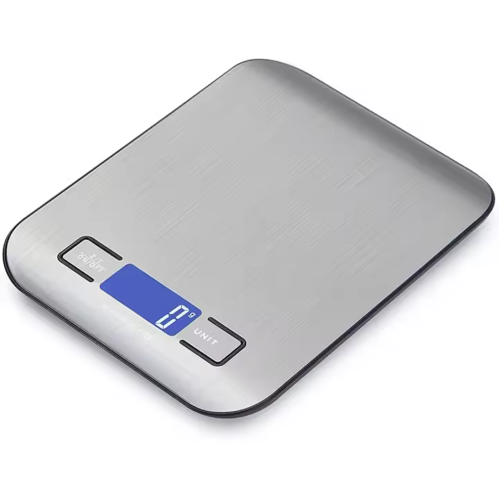 Báscula de cocina electrónica, capacidad de 5 kg, pantalla LCD, múltiples unidades, función de conteo (peso no incluido) - 1