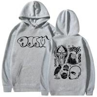 Sudadera De Capucha Imprimida De Metal Cara Para Hombre Y Mujer Estilo Hip Hop Casual Cuello Alto Acrílico Y Algodón Oversized Para Todas Las Estaciones - details 6