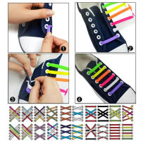 Nuevos 16Pcs Cordones Elásticos Para Zapatillas Silicona Estirable Cordón De Goma Unisex Moda Sin Atar Medio De Fijación Para Zapatos - details 19
