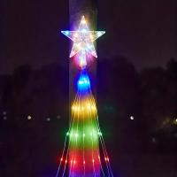 1PC 198 LED Luz De Estrella Cascada Con 8 Modos Cargado Por USB Y Control Remoto Luz De Camping Para Interior Y Exterior Decoración De Navidad - details 4