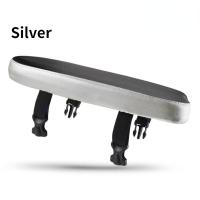 Almohadilla De Asiento Trasero Para Bicicleta Montaña Con Escaño Adecuada Para Niños Cómoda Y Duradera Tamaño 30x5x4cm Material De Cuero Negro Y Plateado - details 1