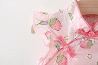 Vestido De Verano Para Bebé Niña Estilo Chino Qipao Con Manzana De Fresa Y Conejo Decorativo Ropa Suave Y Delgada Sin Mangas Para Niños Y Niñas De 1 a 2 Años - details 3
