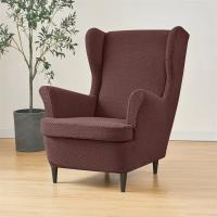 Cubiertas De Silla Wingback Clásicas En Color Sólido Con Funda Para Asiento Y Cojín Tapete De Sofá Decoración Del Hogar Hechas De Spandex Y Poliéster Estilo Europeo - details 19
