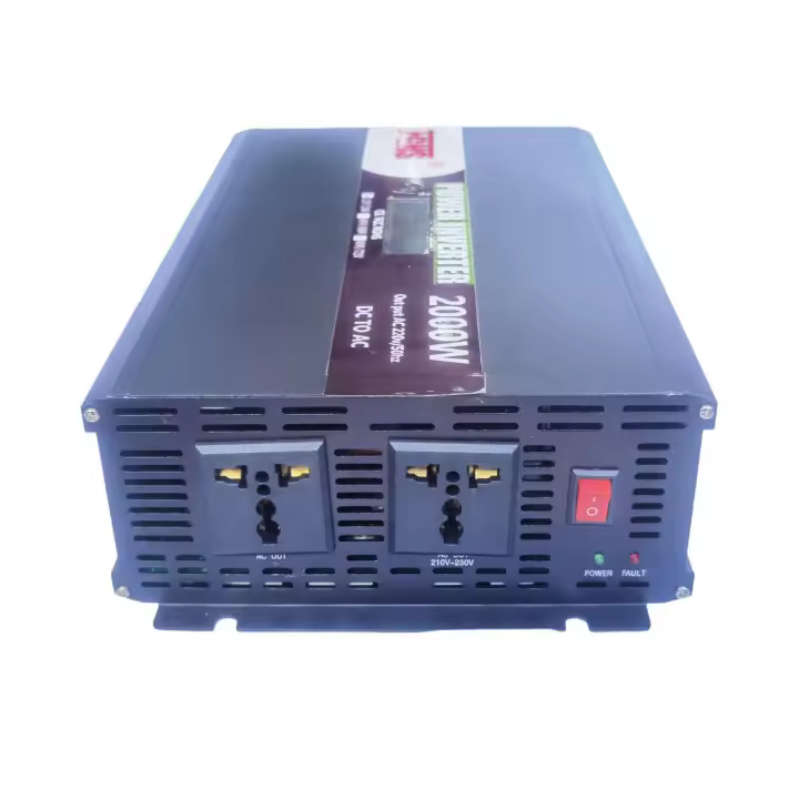 FGNS.Inversor de Corriente 2000W Convertidor 12V/24V DC a 210V/220V/230V AC,2000W 12V a 220V/230V Onda sinusoidal Pura Inversor de Corriente DC AC Power Inverter Transformador de Voltaje para Coche Camion con 2 Tomas , Pantalla Digital y 2 Ventiladores - 1