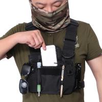 Rig De Pecho Exterior Bolsa De Almacenamiento Para Radio De Dos Maneras Accesorios De Caza Funda De Cinturón EDC Porta Walkie Talkie Bolsa De Mochila De Nylon - details 0
