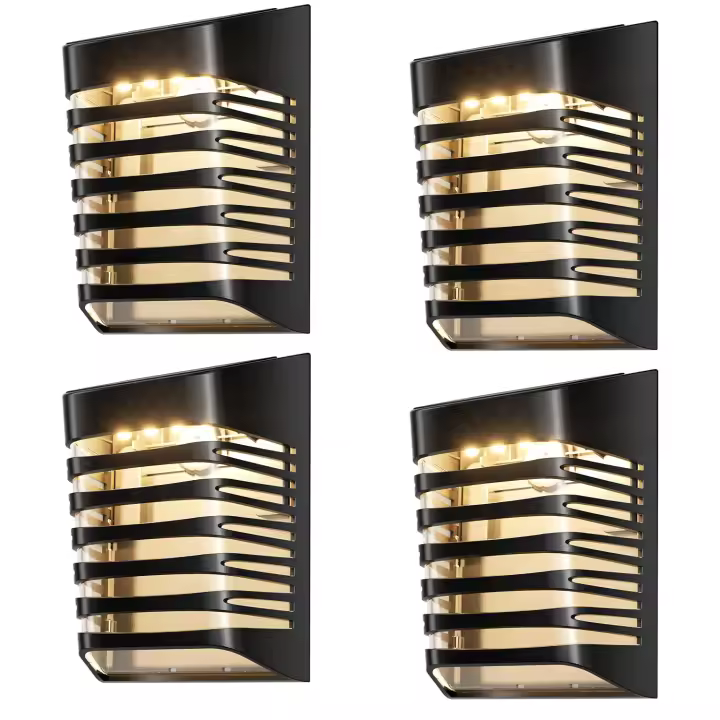 Luces Solares para Exterior, 4 unidades, 2 Modos, IP66, impermeable, Solares, Luces de pared para Exterior - 1