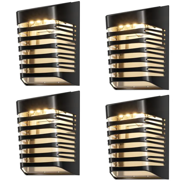 Luces Solares para Exterior, 4 unidades, 2 Modos, IP66, impermeable, Solares, Luces de pared para Exterior - 1
