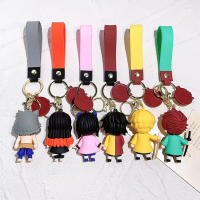 Llavero De Anime Demon Slayer Kimetsu No Yaiba Con Muñecos De Tanjiro Y Nezuko Accesorio Para Llaveros Y Bolsos Adorno Para Coche Juguetes Para Regalo - details 2