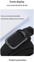 Cinturón Casual Para Hombres Y Mujeres Cinturón Elástico Tejido Para Deporte Al Aire Libre Escalada Trabajo Jeans Traje Pantalones Unisex Ancho 3.3cm - details 6