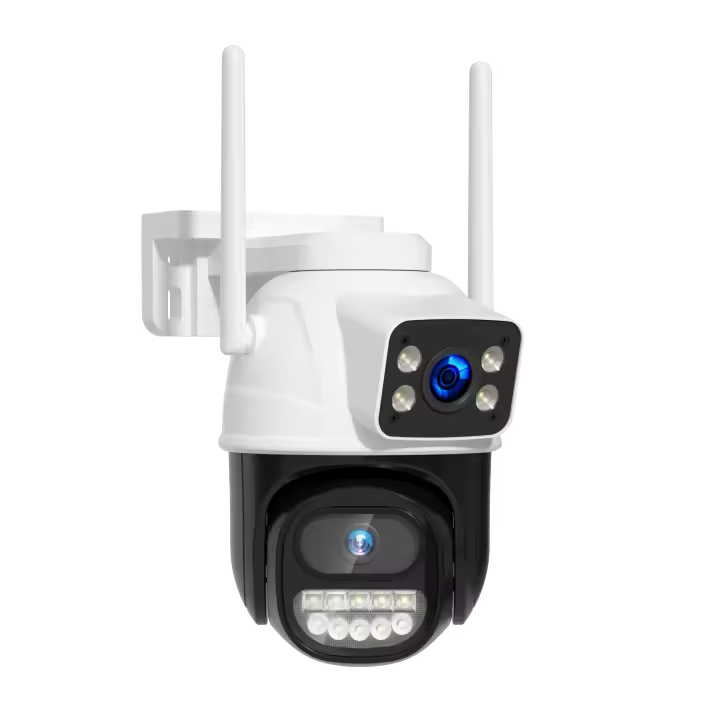 Cámara De Seguridad IP Hiseeu Wifi Con Lente Dual 4X Zoom Digital AI Detecta Humanos ONVIF Pantalla Completa 4K 8MP Exterior PTZ - 1