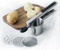 Rallador De Papas De Acero Inoxidable Con 3 Discos De Interchangeabilidad Y Mango De Agarre En Silicona Herramientas De Cocina Por Leeseph - details 2