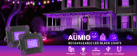 Luz Negra LED UV Para Fiestas Disco Xmas Halloween Luz De Escenario Ultravioleta Eficiente Con Efecto Nuboso Recargable - details 0
