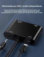 Adaptador Splitter 2-en-1 1080P HDMI Compatible VGA Con Audio 3.5mm Compatible Con Laptops Y Monitores Cable HDMI-Compatible - details 2