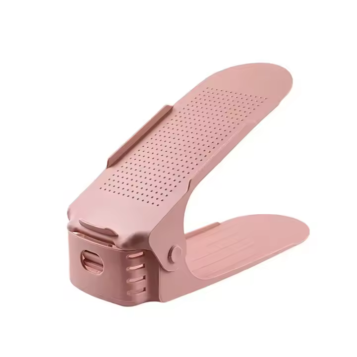 Organizador De Zapatos Ajustable 10Pcs Rack Doble Estante Ahorrador De Espacio Para Armario Herramienta De Ordenación De Zapatos PP Material - 1