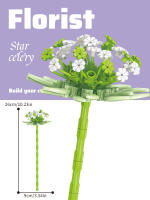 Bloques De Construcción Verde Plantas Y Flores En Macetas Juego De Puzzle Micropartículas Juguetes Ornamentales Para Niños - details 11