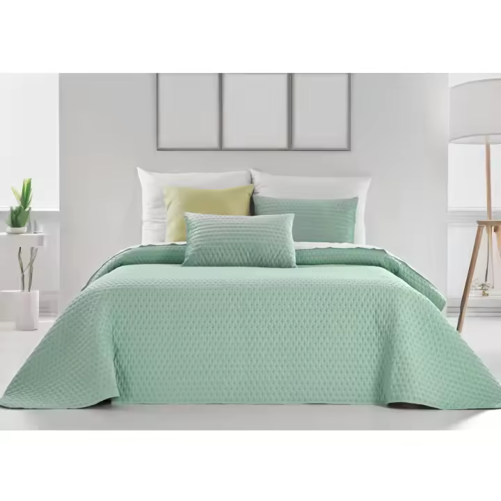 Colcha Verano  + Funda de Cojín con relleno  100%polyester 240x260 Cama de 90 105 .130 .150cm - 1