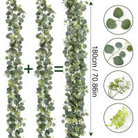 Vine De Hojas De Eucalipto Artificiales Para Decoración De Boda Y Jardín Planta Falsa De Hojas Verdes Para Arco De Boda Y Decoración Del Hogar - details 9