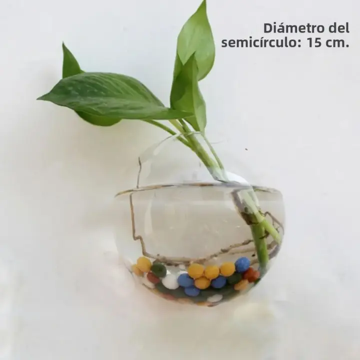 Vaso De Flor De Vidrio Colgante Estilo Europeo Irregular Transparente Vaso Hidroponico Acuario Contenedor Para Decoración Del Hogar Y Jardín - 1