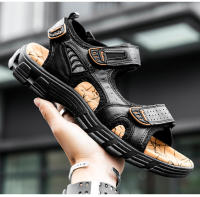 Sandalias Clásicas Para Hombre Verano Cuero Genuino Ligero Casual Moda Talla 38-46 Sandalias De Exterior Con Cierre De Correa Y Hebilla - details 12