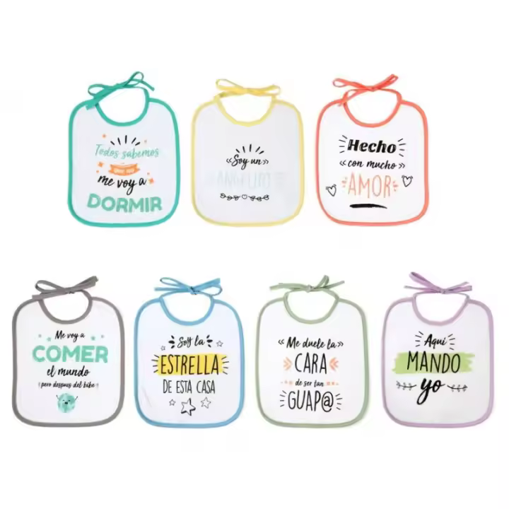 Kiokids Set de Baberos Semanales con Frases 7 Unidades - 1