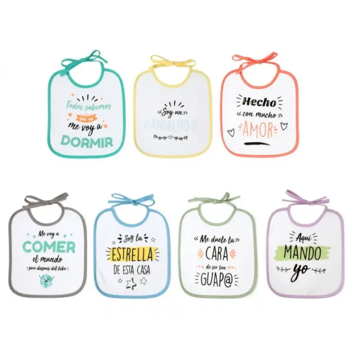Kiokids Set de Baberos Semanales con Frases 7 Unidades - 1