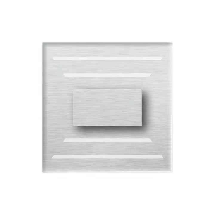 Foco Cristal, Metal, Plata, 7,5x4,5x7,5 cm - 1
