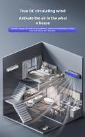 Ventilador de aire acondicionado portátil para montar en la pared, ventilador sin aspas de 3,5*3,3*12,28 pulgadas con 3 velocidades y pantalla táctil LED, adecuado para dormitorio, cocina, baño - details 7