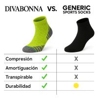 DEBEKOR Calcetines Deportivos Hombre – Correr, Ciclismo, Gimnasio – Con Compresión, Antiampollas, Transpirables – Pack x3 - details 0