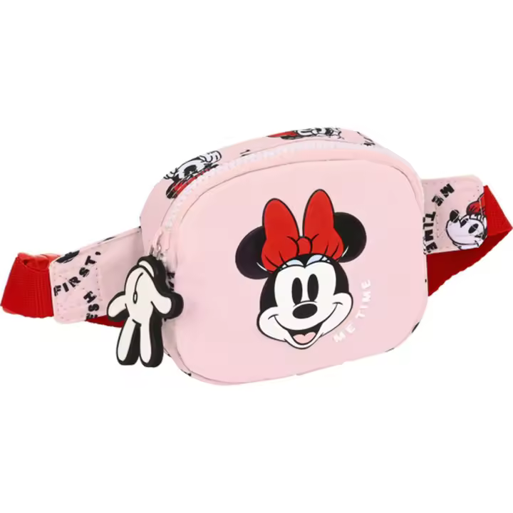 SAFTA - Riñonera infantil niña Minnie Mouse "me time" - Riñonera Diseño Único y Licencia Oficial con Alta Durabilidad y Máxima Resistencia - Riñonera by SAFTA con Cinta Ajustable Máxima Comodidad - Riñonera Ideal para llevar tus pertenencias - 1