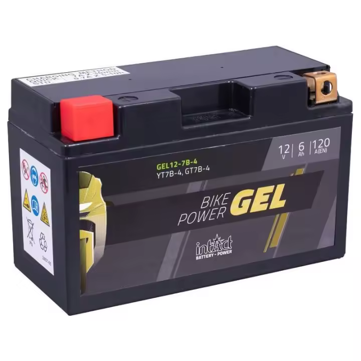 Bateria de moto Intact gel YT7B-4 12V 6Ah - 1