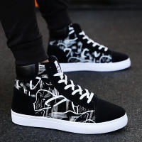 Zapatos De Lona Para Hombre Alta Top Antideslizantes Deportivos Casual Zapatillas De Caminar Al Aire Libre Tenis Estudiantes Nuevos - details 3