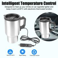 Hervidor Eléctrico De Coche 12V 450ml Taza Termo Para Café Leche Viajes Camping Con Protección De Sobrecalentamiento Y Vaciado Automático - details 6