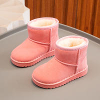 Botas De Nieve Para Niños Estilo Conciso De Peluche Sólido Color Unisex Botas Cortas Invierno Antideslizantes Tallas 23-36 - details 17