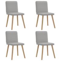 vidaXL Sillas de comedor 4 uds tela en color Gris nube/Gris oscuro/Crema y más | cómodas modernas ergonómicas para comedor cocina salón hogar - details 0
