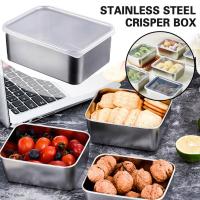 Caja De Almacenamiento De Alimentos Para Nevera Con Tapa De Plástico Acero Inoxidable Y Plástico Para Mariscos Frutas Verduras Caja De Picnic Moderna - details 16