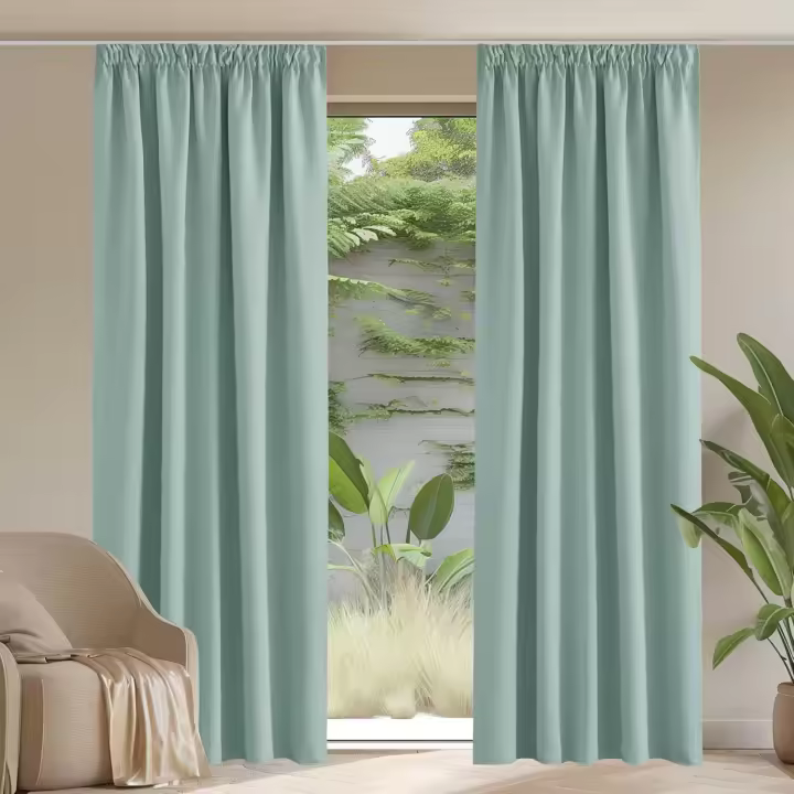 Cortinas Salon Modernas Aislantes Termicas Frio y Calor, Cortinas Dormitorio Matrimonio Opacas 2 Piezas Habitacion para Riel con Ganchos, 140x220 CM, Beige Oscuro - 1