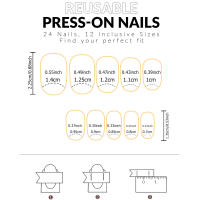ARTAUG Set De 24 Uñas Postizas Cortas Cuadradas Rojas Sólidas Cubiertas Para Verano Uñas Postizas De Verano Elegantes - details 24