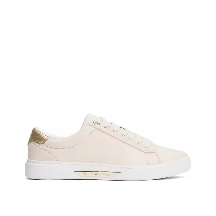 ZAPATILLAS DE PIEL CLÁSICAS BEIGE TOMMY HILFIGER FW0FW08382AA8 - 1