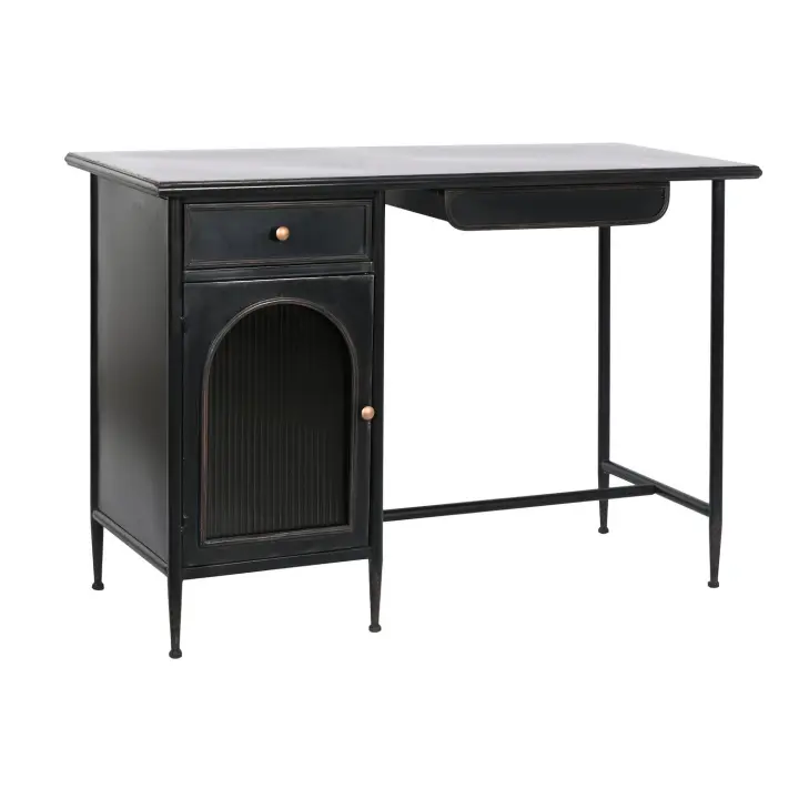 Escritorio Metal Cristal 120X50X80 Negro El mejor complemento para tu hogar  -Fijalo- - 1